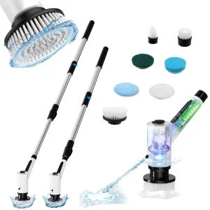 Adjustable Extension Cordless Electric Spin Scrubber Multifunctional Waterproof Bathroom Kitchen Floor Power Scrub Cleaner