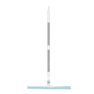 Adjustable Handle 180° Rotating Silicone Scraper Broom Bathroom Floor and Window Glass Water Stain Cleaning Squeegee Tool
