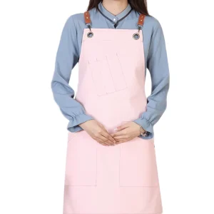 Adjustable Kitchen Apron Customizable Logo Washable Polyester Cotton Canvas Breathable Eco Friendly Stylish Practical for