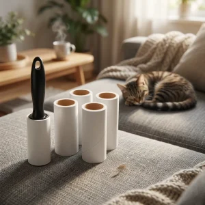 Adjustable Manual Reusable Extra Refills Custom 300 Sheets Release Paper Lint Roller for Pet Hair Clothes