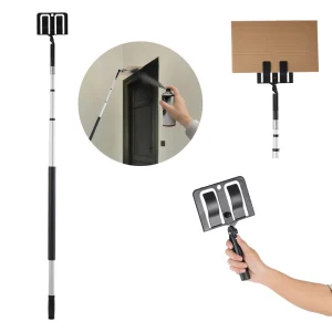 Adjustable Paint Spraying Shield Tool Anti Splatter Masking Guard with Extension Rod for Painting Work