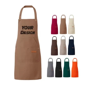 Adjustable Professional Barbecue & Baking Chef Apron Customizable Kitchen Accessory for Men Women for Restaurant & Bar Uniforms