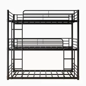 Adjustable Steel Triple Bunk Bed Frame for Adults