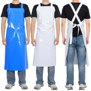 Adjustable TPU Waterproof Work Apron Food Safe Cold Resistant Polyurethane Apron for Slaughterhouse Cold Room Aquatic Production