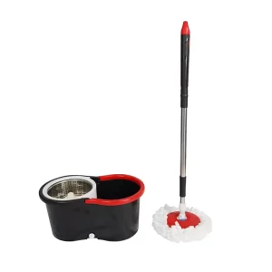Adjustable Telescopic Chenille Mop Reusable Washable Mop Head Self Wringer Plastic Basket Stainless Steel Hard Floor