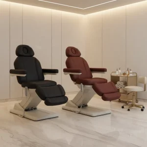 Adjustable Therapy Spa Salon Cosmetic Treatment Massage Table with 3 Electric Motors, Facial Bed and Podiatry Chair
