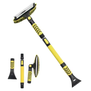 Aido AD-04139 Car Cleaning Snow Brush 51 Inch Detachable Extendable Snow Broom with Squeegee for Car Truck SUV