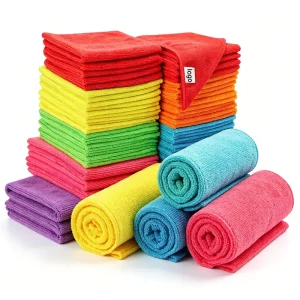 All Purpose Microfiber Cloths Popular Warp Knitted Microfiber Cleaning Cloth Quick Dry Square Drying Towels for Car Cleaning