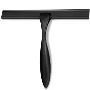All Purpose Shower Squeegee for Shower Doors Bathroom Window Car Glass Black Stainless Steel 10 Inches