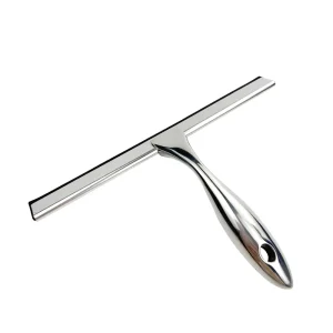 All Purpose Stainless Steel Shower Squeegee with Non Slip Handle Bathroom Window Cleaning Rubber Material Glass Car
