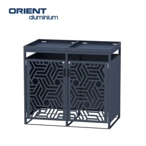 Aluminium Garbage Bin Outdoor Garbage Bin Enclosure for 120L 240L Trash Cans Lockable Weatherproof Waste Storage