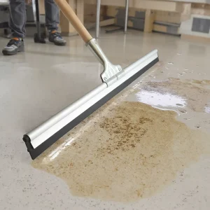 Aluminum Alloy Floor Scraper Cleaning Steel Curved Rubber Squeegee Floor Wiper Rubber Kitchen Grease