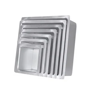 Aluminum Alloy Square Cake Mold with Fixed Bottom