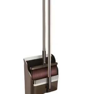 Aluminum Broom & Soft Bristle Dustpan Set with Plastic Handle Portable Lightweight Durable Eco-Friendly Floor Cleaning Tool