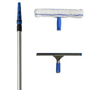 Aluminum Handled Water Shower Squeegee with Multifunctional Adapter Window Glass Cleaning Wiper Set