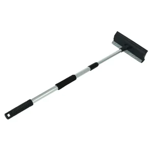 Aluminum Long Handle Telescopic 2 in 1 Window Squeegee with Rubber Blade for Car