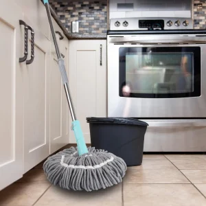 Aluminum Microfiber Telescopic Twist Magic Mop Home Floor Cleaning Hand Free Washing Four Side Wringing 360