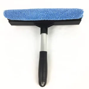 Aluminum Short Handle Window Squeegee with Microfiber Cleaner