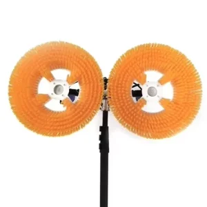 Aluminum Telescopic Solar Panel Cleaning Brush with Water Fed Rotating Brush for Rooftop Solar Panel Cleaning