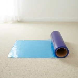 Anti Scratch Soft Moisture Proof Transparent PE Self Adhesive Temporary Customized Carpet Surface Protection Film Machine Grade