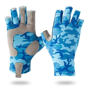 Anti-Slip Silicone Fishing Gloves for Men & Women UV Sun Protection for Sailing Kayaking Paddling