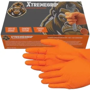 Anti static Disposable Nitrile Gloves 8gr Orange Nitrile Household Gloves Manufacturer