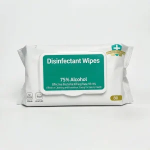 Antibacterial 75% Alcohol Wet Wipes Disposable Disinfecting Wipes Skin Friendly for Hand & Surface Cleaning