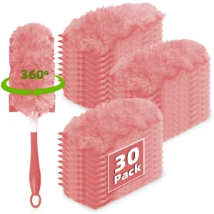 Antibacterial Disposable Duster Refills 360 Removal Plastic Handle Cleaning Microfiber Extendable Dusters