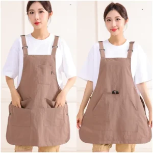 Apron Can Be Worn Front and Back with Custom Logo Chef’s Taslon Fabric Cooking Apron J05 Taslon coverall