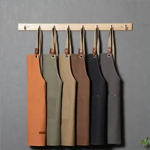 Apron Canvas Well-made Durable Canvas Apron Wear-resistant Waterproof Canvas Apron with Custom logo