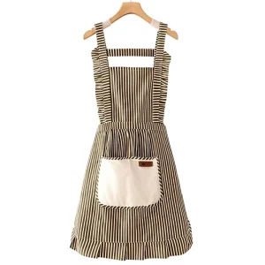 Apron New Style Sleeveless Cotton Breathable Anti-Fouling Workwear Cooking Waist Kitchen Household Women’s Super Beautiful