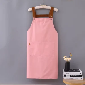 Aprons Kitchen H-shoulder Extended Canvas Funny Cute Pink Cooking Chef Apron for Cooking Man Women