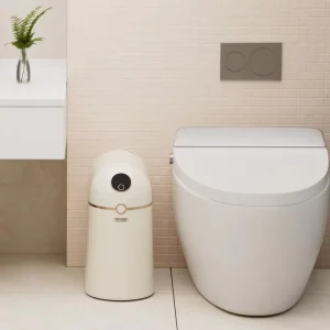 Auto Seal Auto Change Bag Smart Trash Can Mini 10L Capacity ABS Material Intelligent Waste Bin for Bedroom Hotel Use