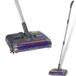 Automatic 360 Degree Cordless Lightweight Rechargeable Electric Spin Broom Hand Push Sweeper for Household Floor Cleaning