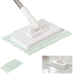 Automatic Durable Mini Rotary Flat Mop with Swivel Handle Microfiber Mop Head Stainless Steel for Mopping Floors Made in China