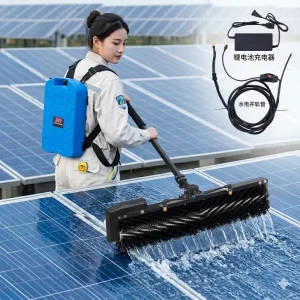 Automatic Telescopic Photovoltaic Station Solar Panel Cleaning Tools Power Roller Brush Cleaner Machine for Solar Panels