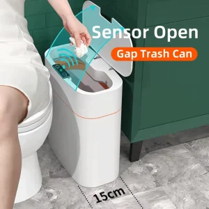 Automatic Trash Can Smart Motion Sensor Garbage Can Touch Free Waste Bin with Lid Square Electric Bin