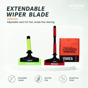Automotive Film Installation Rubber Squeegee with Detachable Extendable Handle for PPF Vinyl Wrap Car Window Tint Tools