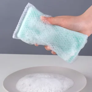 BAIJIE Kitchen Cleaning Sponge Easy-to-Remove Oil Scouring Pads for Kitchen Wash