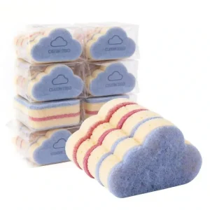 BAIJIE Super Absorbent Household Cleaning Tools Warm in Hot Firm in Cold Temperature Sensitive Scrub Sponge