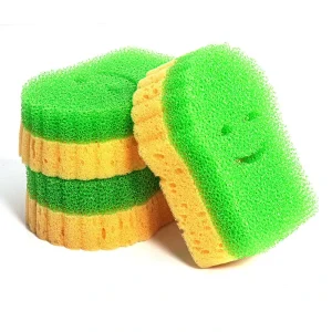 BPA Free Multipurpose Dish Sponges and Sponge Holder Polymer Foam Made Stain & Odor Resistant Kitchen Scouring Pads
