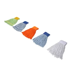 BSCI GRS Red Wet Mop Head Cut End Looped End Cotton Floor Mop Head