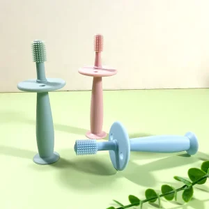 Baby Toothbrush Manual Silicone Food Grade Infant Oral Care Cleaning Brush Kids Tooth Cleaner Brushes Custom Logo