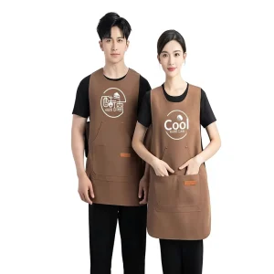 Baking Apron Canvas Sleeveless Logo Customization Catering-Specific Cake Shop Western Restaurant Waitstaff Workwear Waterproof