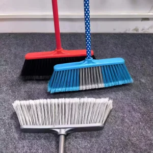 Balai Brosse Escoba Wooden Brooms Manufacturers Handle Broom Stick Plastic Broom and Dustpan Set for Algeria
