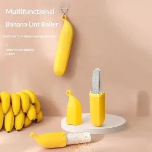 Banana Lint Roller Household Cartoon Hair Removal Tool Double-Sided Roller Lint Remover