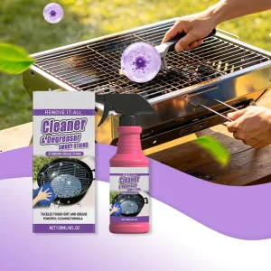 Barbecue Grill Cleaner Powerful Degreaser Dissolves Carbon Deposits Heavy Dirt Fast Clean Spray