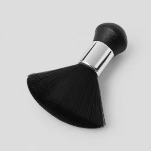 Barber Cleaning Brush Neck Duster Brush Black Plastic Handle Removes Loose Hair Neckline Ears Soft Bristles Hair Sweeping Brush