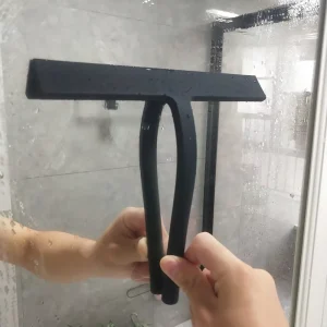 Bathroom Accessories Silicone Glass Squeegee with Hook Bathroom Window Glass Cleaner Shower Glass Wiper