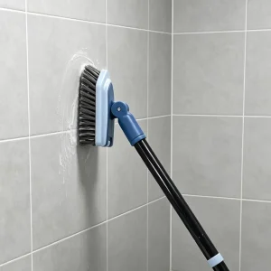 Bathroom Bathtub Brush Floor Gap Cleaning Brush Steel Wire Long Handle Stiff Bristles for Walls and Toilets Glass